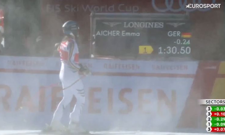Ема Айхер ликува в спускането в Санкт Мориц